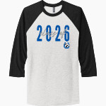 Andrada Mavericks Online Store <span class="pdp-name-mascot">Andrada Mavericks</span> Next Level Unisex Tri-Blend 3/4-Sleeve Raglan T-Shirt Front Thumbnail