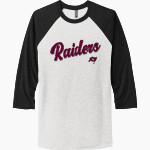 CENTRAL HIGH SCHOOL RAIDERS <span class="pdp-name-mascot">CENTRAL RAIDERS</span> Next Level Unisex Tri-Blend 3/4-Sleeve Raglan T-Shirt Front Thumbnail