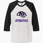 King's Ridge Christian Tigers Next Level Unisex Tri-Blend 3/4-Sleeve Raglan T-Shirt Front Thumbnail