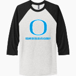 Oceanside Collegiate Academy Landsharks <span class="pdp-name-mascot">Oceanside Collegiate Academy Landsharks</span> Next Level Unisex Tri-Blend 3/4-Sleeve Raglan T-Shirt Front Thumbnail