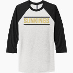 Yakima Sunkings Sunkings <span class="pdp-name-mascot">Yakima Sunkings</span> Next Level Unisex Tri-Blend 3/4-Sleeve Raglan T-Shirt Front Thumbnail