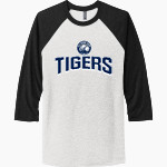 Bay Ridge Prep Tigers Next Level Unisex Tri-Blend 3/4-Sleeve Raglan T-Shirt Front Thumbnail