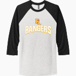 Forest Lake Rangers Next Level Unisex Tri-Blend 3/4-Sleeve Raglan T-Shirt Front Thumbnail