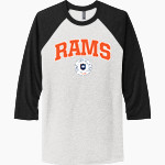 Helena Christian Rams <span class="pdp-name-mascot">Helena Christian School Rams</span> Next Level Unisex Tri-Blend 3/4-Sleeve Raglan T-Shirt Front Thumbnail