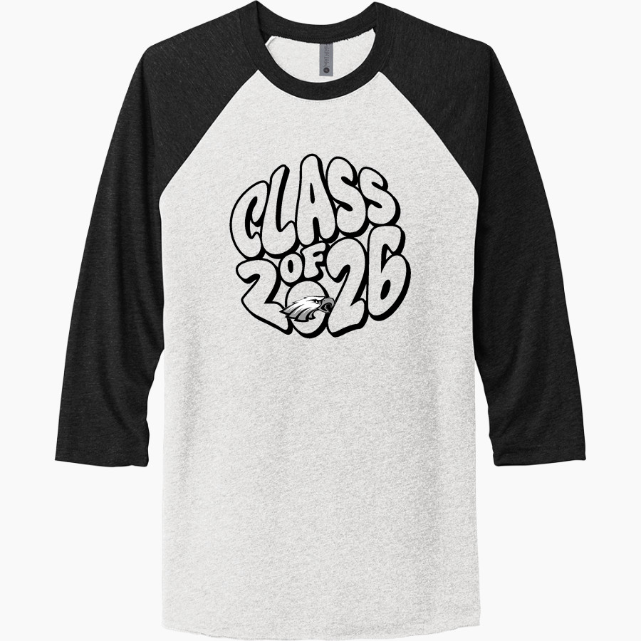 Marco Island Charter Middle Eagles <span class="pdp-name-mascot">Marco Island Charter Middle Eagles</span> Next Level Unisex Tri-Blend 3/4-Sleeve Raglan T-Shirt