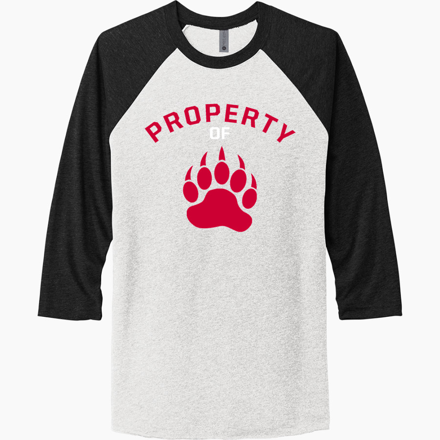 West Oso Bears <span class="pdp-name-mascot">West Oso Bears</span> Next Level Unisex Tri-Blend 3/4-Sleeve Raglan T-Shirt