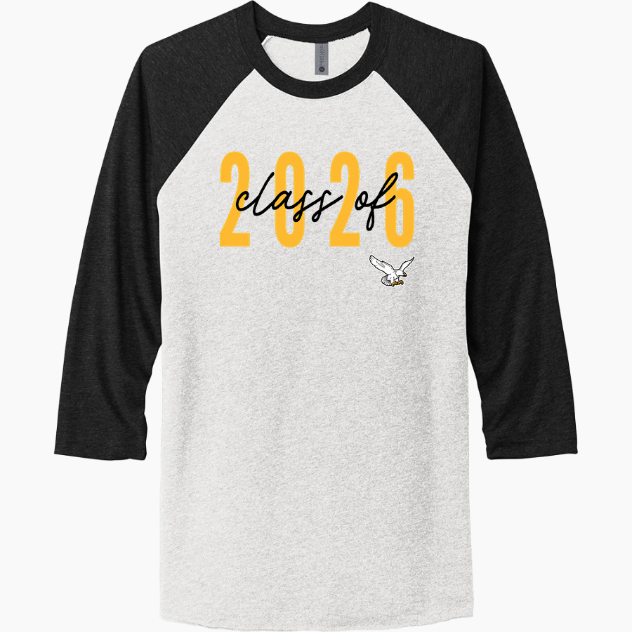 Hudson's Bay Eagles Next Level Unisex Tri-Blend 3/4-Sleeve Raglan T-Shirt