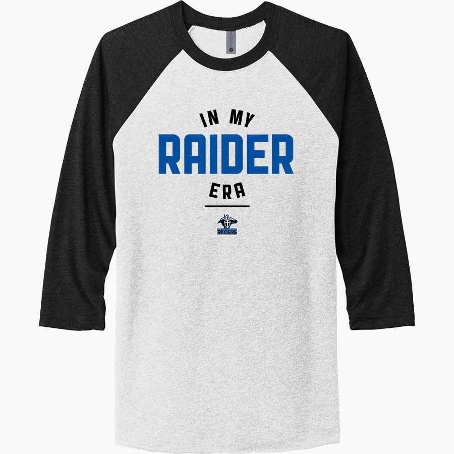 Zion Lutheran Raiders Next Level Unisex Tri-Blend 3/4-Sleeve Raglan T-Shirt