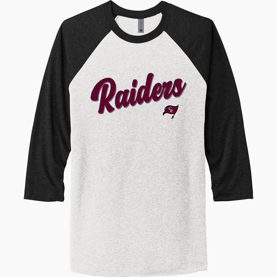 CENTRAL HIGH SCHOOL RAIDERS <span class="pdp-name-mascot">CENTRAL RAIDERS</span> Next Level Unisex Tri-Blend 3/4-Sleeve Raglan T-Shirt