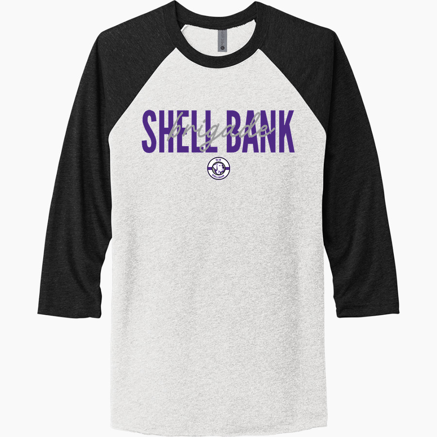 Shell Bank Brigade <span class="pdp-name-mascot">Shell Bank P771K@014 Labradors</span> Next Level Unisex Tri-Blend 3/4-Sleeve Raglan T-Shirt