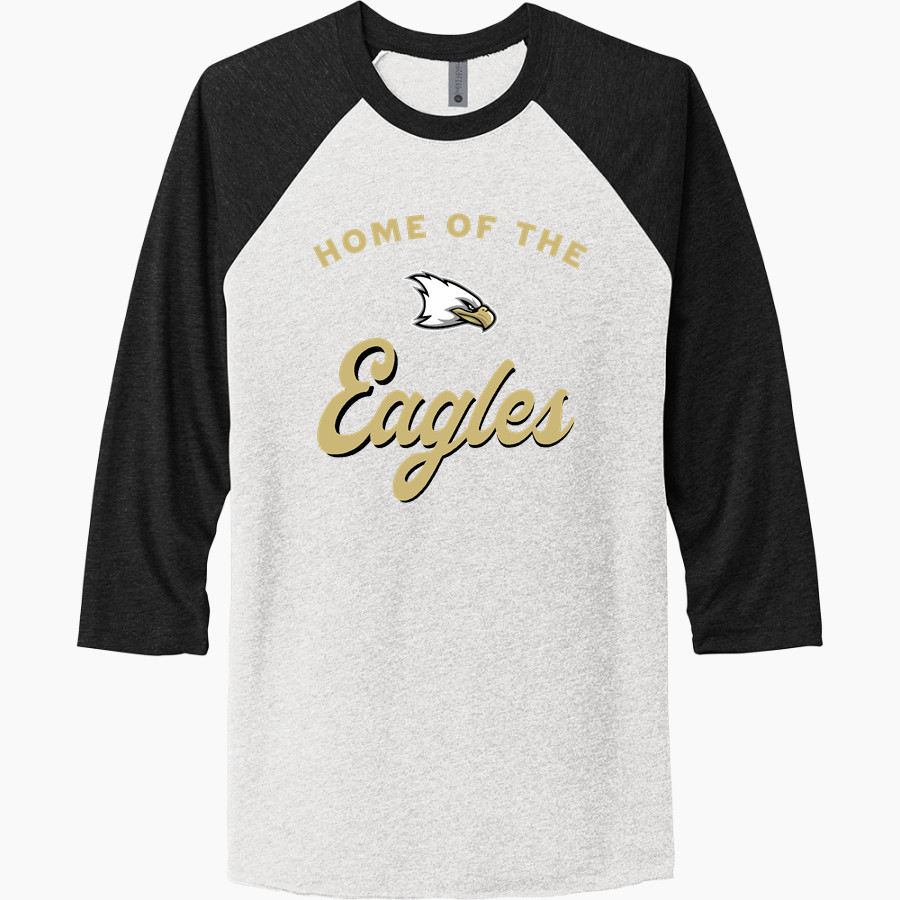 Woodland Baptist Eagles <span class="pdp-name-mascot">Woodland Baptist Christian School Eagles</span> Next Level Unisex Tri-Blend 3/4-Sleeve Raglan T-Shirt