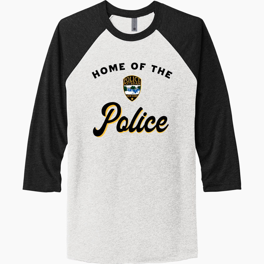 Potsdam Police Deptartment Police <span class="pdp-name-mascot">Potsdam Police Deptartment Police</span> Next Level Unisex Tri-Blend 3/4-Sleeve Raglan T-Shirt