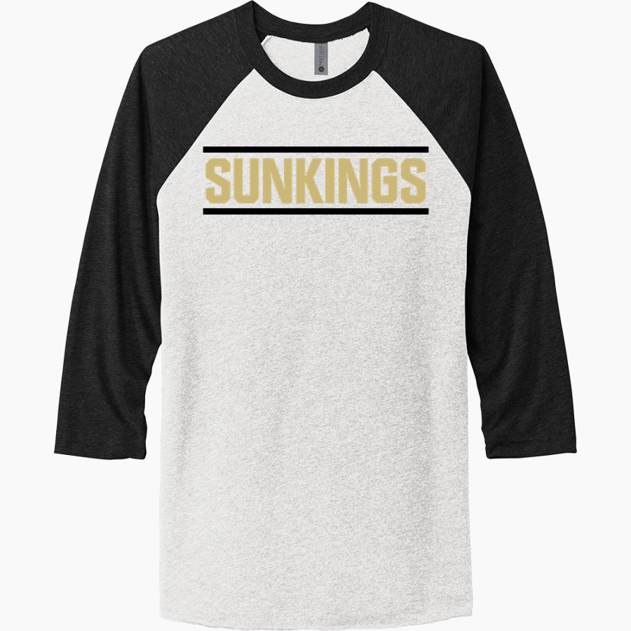 Yakima Sunkings Sunkings <span class="pdp-name-mascot">Yakima Sunkings</span> Next Level Unisex Tri-Blend 3/4-Sleeve Raglan T-Shirt