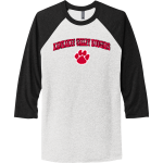 Kankakee Valley Kougars Kougars <span class="pdp-name-mascot">Kankakee Valley Kougars Kougars</span> Next Level Apparel Unisex Tri-Blend 3/4-Sleeve Raglan T-Shirt Front Thumbnail