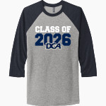 DANVILLE CHRISTIAN ACADEMY WARRIORS <span class="pdp-name-mascot">DANVILLE CHRISTIAN WARRIORS</span> Next Level Unisex Tri-Blend 3/4-Sleeve Raglan T-Shirt Front Thumbnail