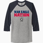 Putnam County War Eagles <span class="pdp-name-mascot">Putnam County War Eagles</span> Next Level Unisex Tri-Blend 3/4-Sleeve Raglan T-Shirt Front Thumbnail