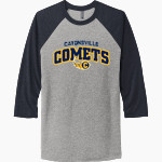 Catonsville Comets Next Level Unisex Tri-Blend 3/4-Sleeve Raglan T-Shirt Front Thumbnail