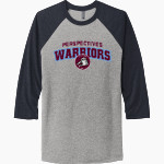 Perspectives Warriors Next Level Unisex Tri-Blend 3/4-Sleeve Raglan T-Shirt Front Thumbnail