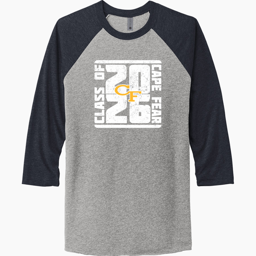 Cape Fear Colts <span class="pdp-name-mascot">Cape Fear Colts</span> Next Level Unisex Tri-Blend 3/4-Sleeve Raglan T-Shirt