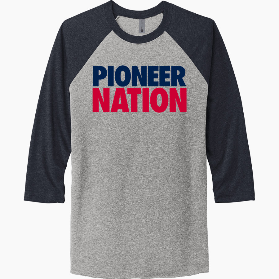 NORTHLAND Pioneers Next Level Unisex Tri-Blend 3/4-Sleeve Raglan T-Shirt