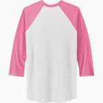 WINDER-BARROW BULLDOGGS ONLINE STORE Next Level Unisex Tri-Blend 3/4-Sleeve Raglan T-Shirt Back Thumbnail