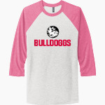 WINDER-BARROW BULLDOGGS ONLINE STORE Next Level Unisex Tri-Blend 3/4-Sleeve Raglan T-Shirt Front Thumbnail