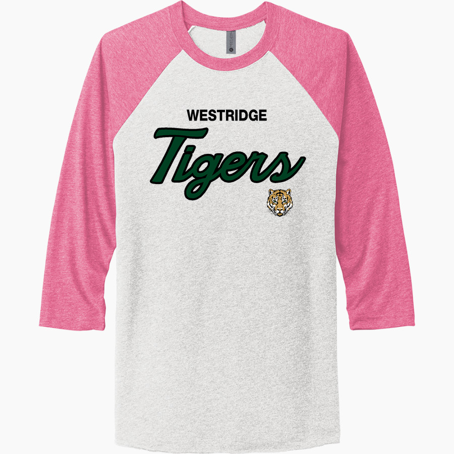 Westridge Tigers <span class="pdp-name-mascot">Westridge Tigers</span> Next Level Unisex Tri-Blend 3/4-Sleeve Raglan T-Shirt