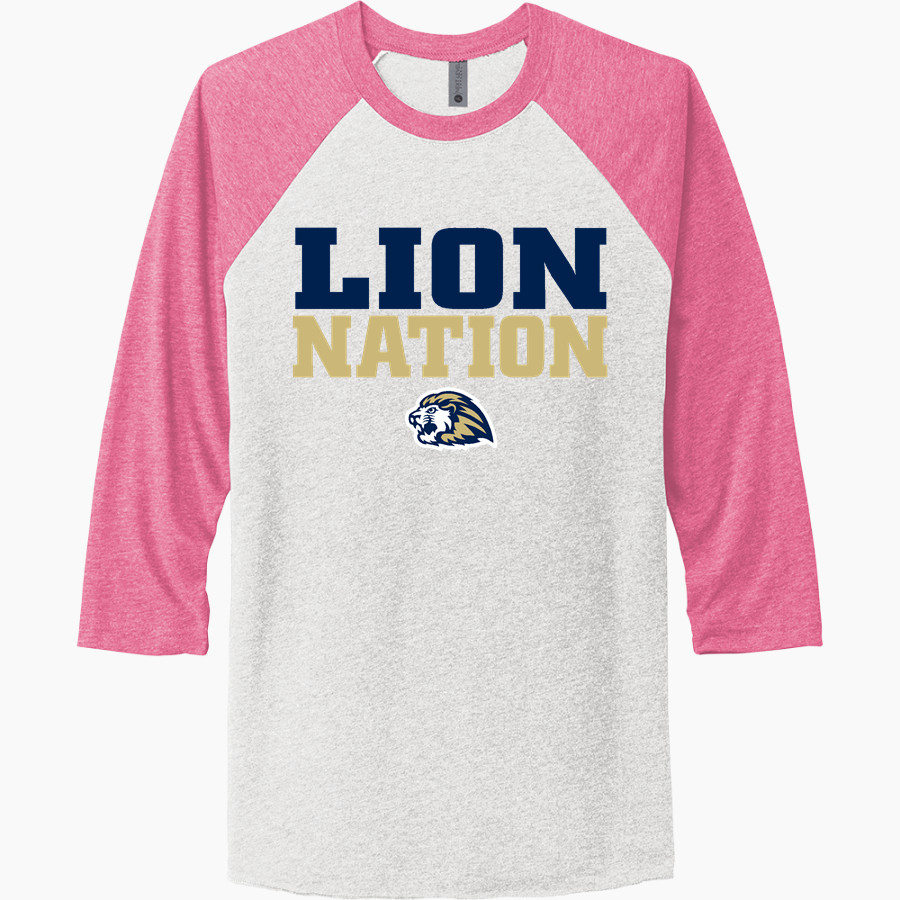 Calvary Lions Next Level Unisex Tri-Blend 3/4-Sleeve Raglan T-Shirt