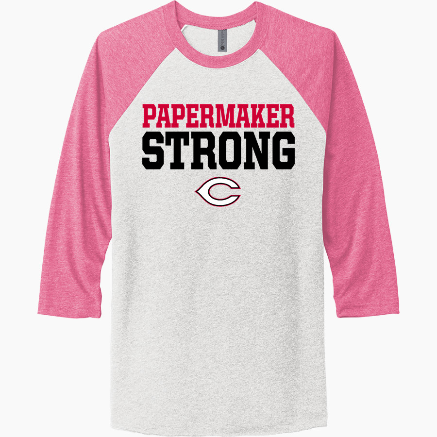 CAMAS PAPERMAKERS The Official Online Store <span class="pdp-name-mascot">CAMAS PAPERMAKERS</span> Next Level Unisex Tri-Blend 3/4-Sleeve Raglan T-Shirt