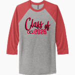CLARION-GOLDFIELD-DOWS HIGH SCHOOL COWBOYS <span class="pdp-name-mascot">CLARION - GOLDFIELD COWBOYS</span> Next Level Unisex Tri-Blend 3/4-Sleeve Raglan T-Shirt Front Thumbnail