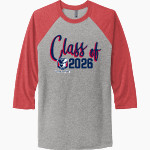 Pike Road Patriots <span class="pdp-name-mascot">Pike Road Patriots</span> Next Level Unisex Tri-Blend 3/4-Sleeve Raglan T-Shirt Front Thumbnail