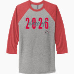 SPRINGFIELD SPARTANS The Online Store Next Level Unisex Tri-Blend 3/4-Sleeve Raglan T-Shirt Front Thumbnail