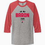 DEKALB HIGH SCHOOL BARONS Next Level Unisex Tri-Blend 3/4-Sleeve Raglan T-Shirt Front Thumbnail