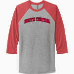 North Central Jets Next Level Unisex Tri-Blend 3/4-Sleeve Raglan T-Shirt Front Thumbnail