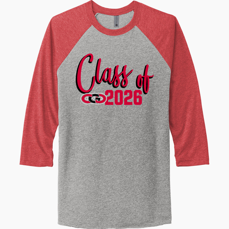 CLARION-GOLDFIELD-DOWS HIGH SCHOOL COWBOYS <span class="pdp-name-mascot">CLARION - GOLDFIELD COWBOYS</span> Next Level Unisex Tri-Blend 3/4-Sleeve Raglan T-Shirt
