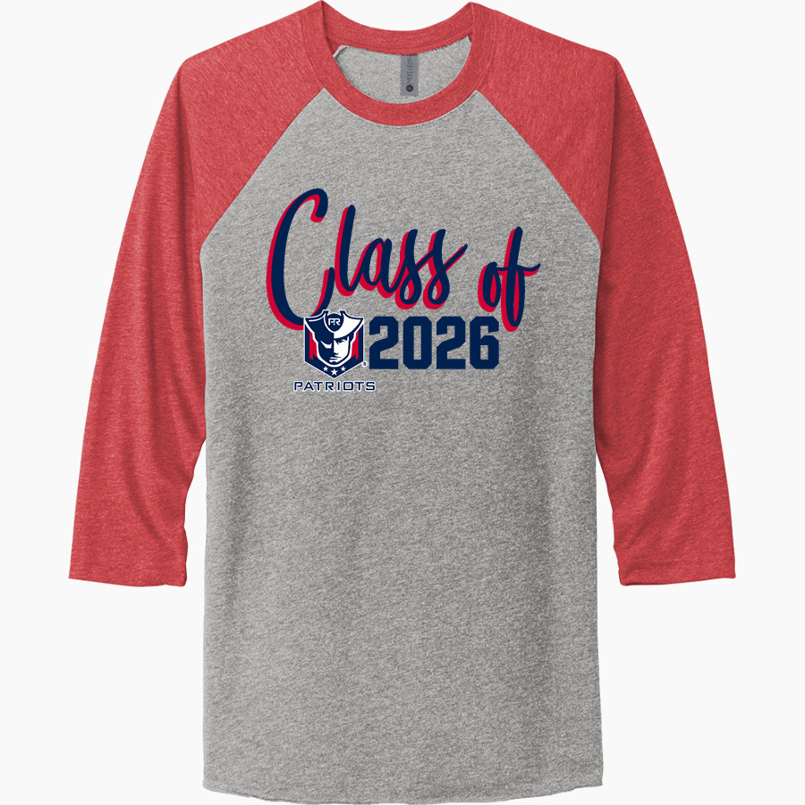Pike Road Patriots <span class="pdp-name-mascot">Pike Road Patriots</span> Next Level Unisex Tri-Blend 3/4-Sleeve Raglan T-Shirt