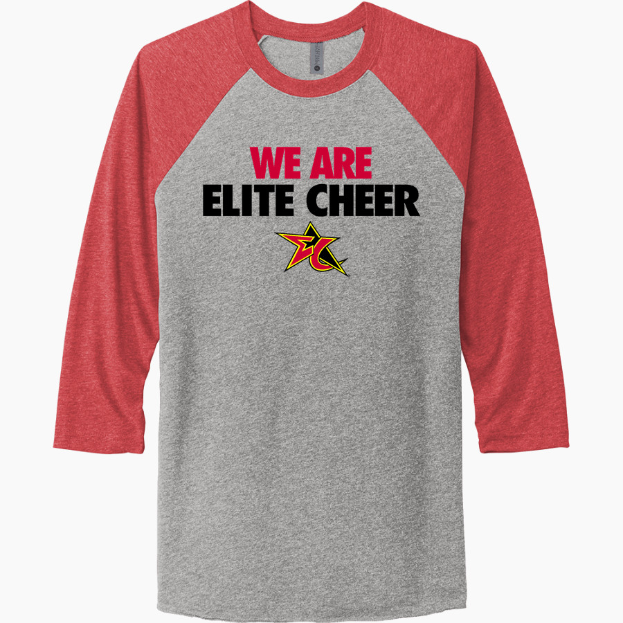 Elite Cheer Online Store Next Level Unisex Tri-Blend 3/4-Sleeve Raglan T-Shirt