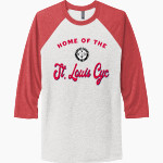 St. Louis CYC St. Louis CYC <span class="pdp-name-mascot">CYC St. Louis</span> Next Level Unisex Tri-Blend 3/4-Sleeve Raglan T-Shirt Front Thumbnail