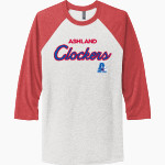 ASHLAND HIGH SCHOOL CLOCKERS <span class="pdp-name-mascot">ASHLAND CLOCKERS</span> Next Level Unisex Tri-Blend 3/4-Sleeve Raglan T-Shirt Front Thumbnail