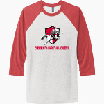 Community Christian Academy Ambassadors <span class="pdp-name-mascot">Community Christian Academy Ambassadors</span> Next Level Unisex Tri-Blend 3/4-Sleeve Raglan T-Shirt Front Thumbnail