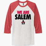 SALEM HIGH SCHOOL WITCHES <span class="pdp-name-mascot">SALEM WITCHES</span> Next Level Unisex Tri-Blend 3/4-Sleeve Raglan T-Shirt Front Thumbnail