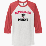 WEST CARROLLTON HIGH SCHOOL PIRATES <span class="pdp-name-mascot">WEST CARROLLTON PIRATES</span> Next Level Unisex Tri-Blend 3/4-Sleeve Raglan T-Shirt Front Thumbnail