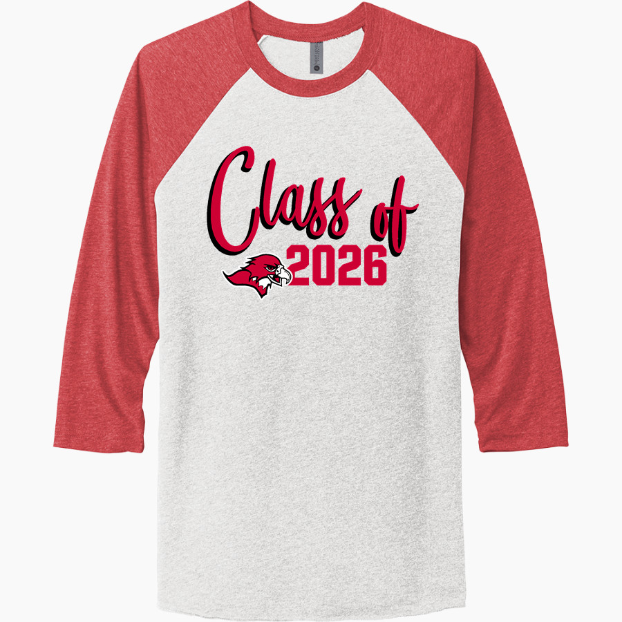 Benedictine University Mesa Redhawks <span class="pdp-name-mascot">Benedictine University Redhawks</span> Next Level Unisex Tri-Blend 3/4-Sleeve Raglan T-Shirt