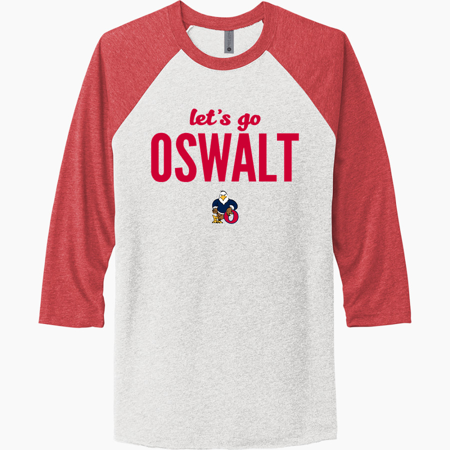 Oswalt Eagles <span class="pdp-name-mascot">Oswalt Academy Eagles</span> Next Level Unisex Tri-Blend 3/4-Sleeve Raglan T-Shirt