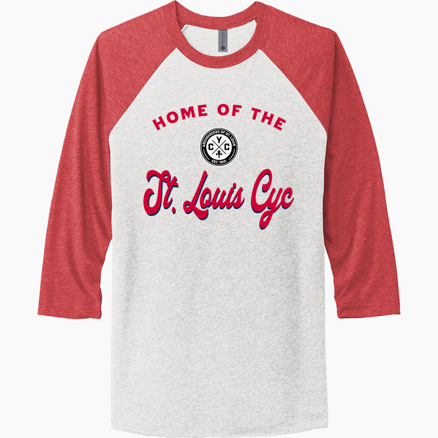 St. Louis CYC St. Louis CYC <span class="pdp-name-mascot">CYC St. Louis</span> Next Level Unisex Tri-Blend 3/4-Sleeve Raglan T-Shirt