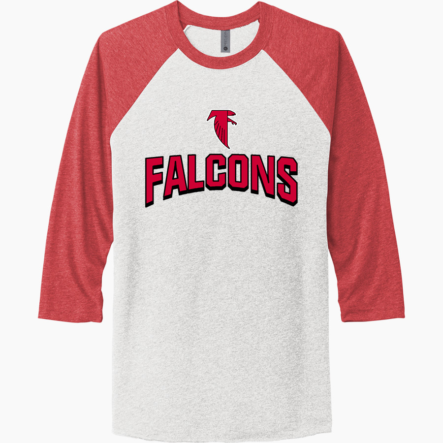 ABBOTSFORD HIGH SCHOOL FALCONS <span class="pdp-name-mascot">ABBOTSFORD FALCONS</span> Next Level Unisex Tri-Blend 3/4-Sleeve Raglan T-Shirt