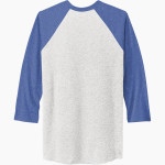 GALE-ETTRICK-TREMPEALEAU HIGH SCHOOL RED HAWKS Next Level Unisex Tri-Blend 3/4-Sleeve Raglan T-Shirt Back Thumbnail