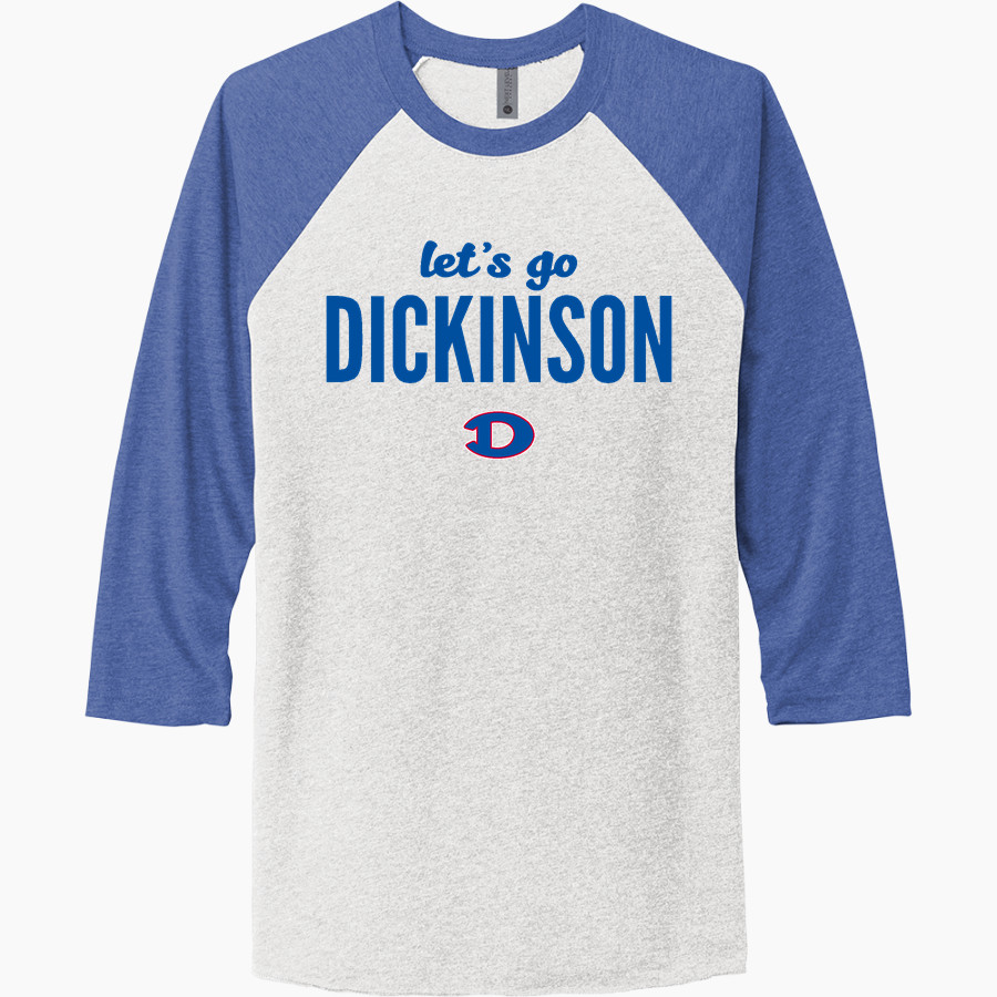DICKINSON HIGH SCHOOL GATORS <span class="pdp-name-mascot">DICKINSON GATORS</span> Next Level Unisex Tri-Blend 3/4-Sleeve Raglan T-Shirt
