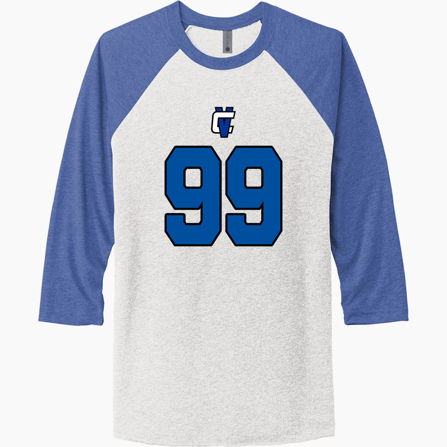 Canyon View Jaguars Online Store Next Level Unisex Tri-Blend 3/4-Sleeve Raglan T-Shirt