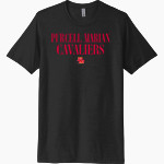 PURCELL MARIAN CAVALIERS official sideline store Next Level Unisex Poly/Cotton Tee Front Thumbnail